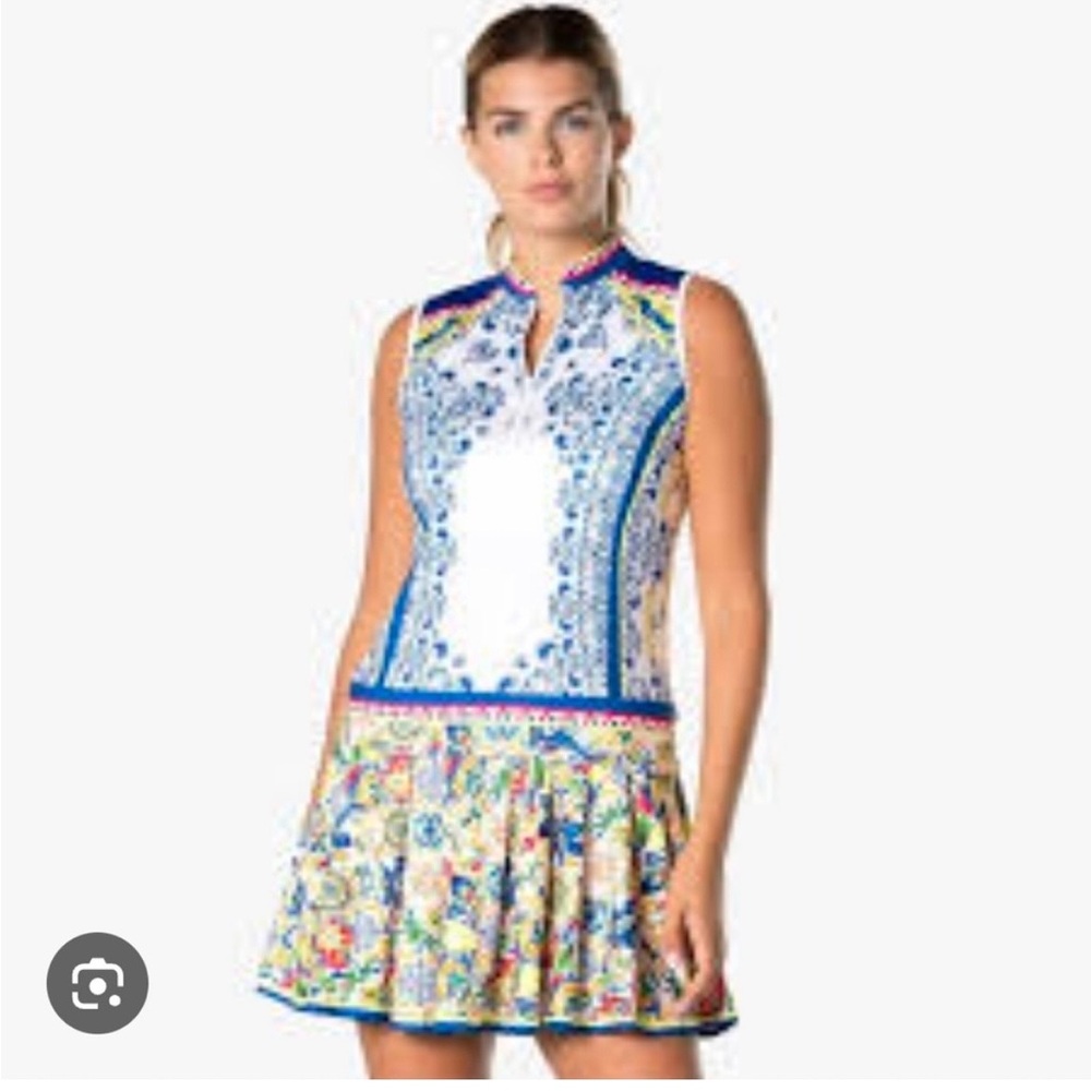 Lucky in Love‎ Blue and White Mini Dress